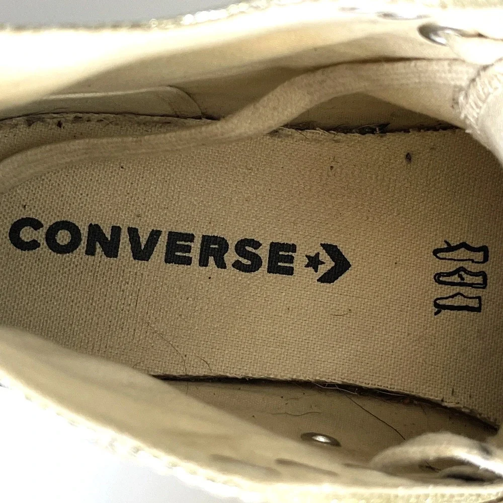 Converse Womens Chuck Taylor All Star Gold Glitter High Tops 10 Festival Grunge